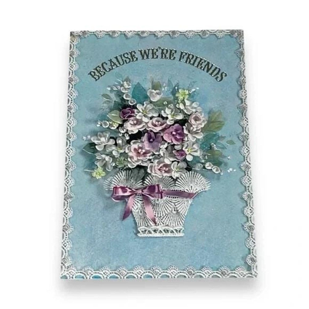 Hallmark Because We're Friends Vintage Birthday Card DBX